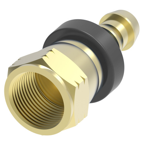Aeroquip 4797-8B - Hose End Reusable Straight Female 37/45 Universal Swivel Brass