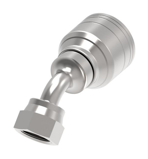 Aeroquip 1AA10FRA8 - Hose End Crimp 45 Degree Female ORFS Swivel