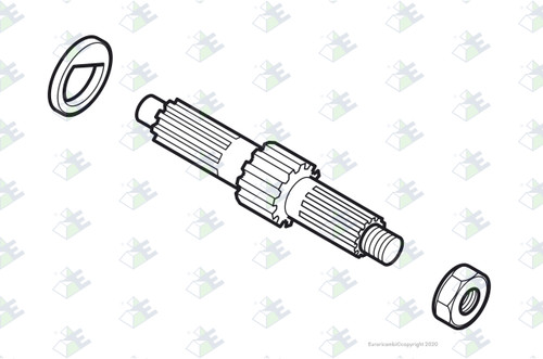 Euroricambi 24170105 - Input Shaft Kit 16 Spl. for Dana-Spicer 106709