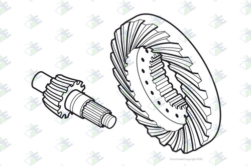 Euroricambi 24170120 - Crown Wheel/Pinion 39:9 for Dana-Spicer 96835