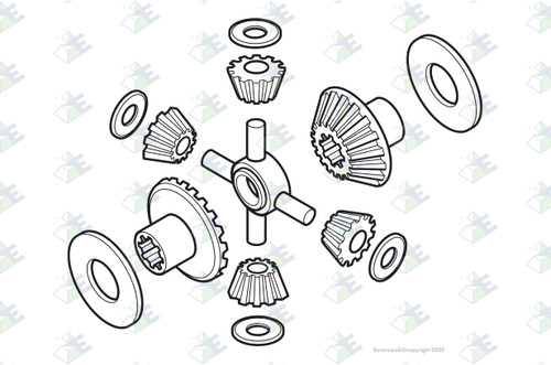 Euroricambi 24170133 - Differential Gear Kit for Dana-Spicer 85358
