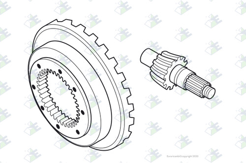 Euroricambi 24170194 - Crown Wheel/Pinion 39:8 for Dana-Spicer 95570