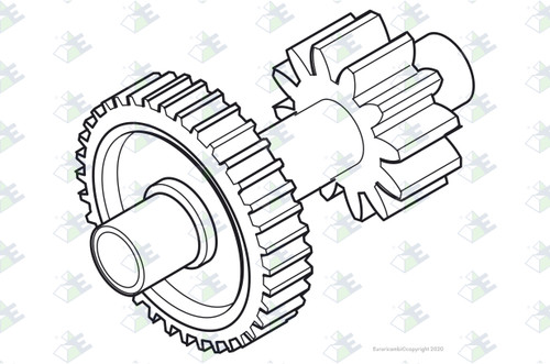 Euroricambi 35540193 - Aux. Countershaft Assy for Fuller A4521