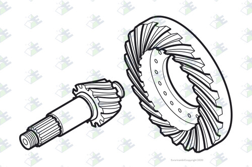 Euroricambi 81170557 - Crown Wheel/Pinion 39:10 for Meritor A380021
