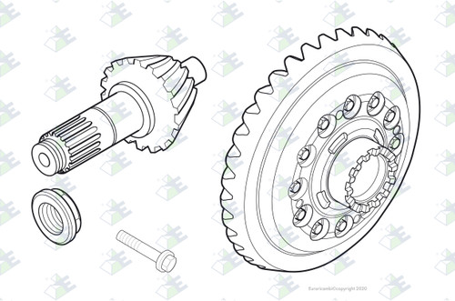 Euroricambi 81171459 - Crown Wheel/Pinion 37:12 for Meritor 81171459