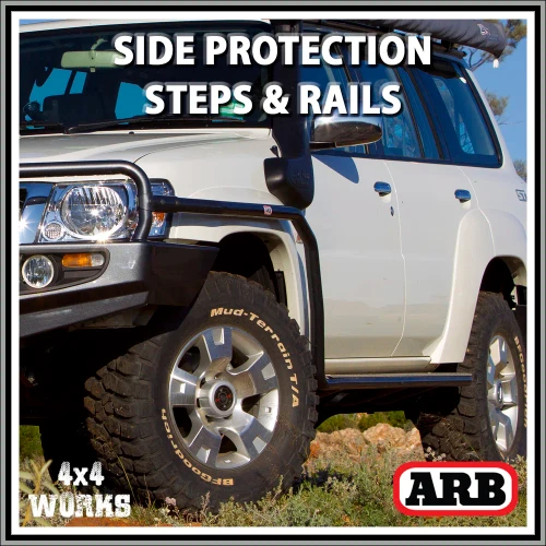 ARB 4417230 - Deluxe Front Side Rail for Nissan Patrol GU with SRS Bar