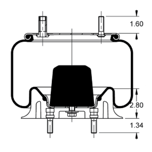 AS-8563 RIDEWELL AIR SPRING CONTITEC