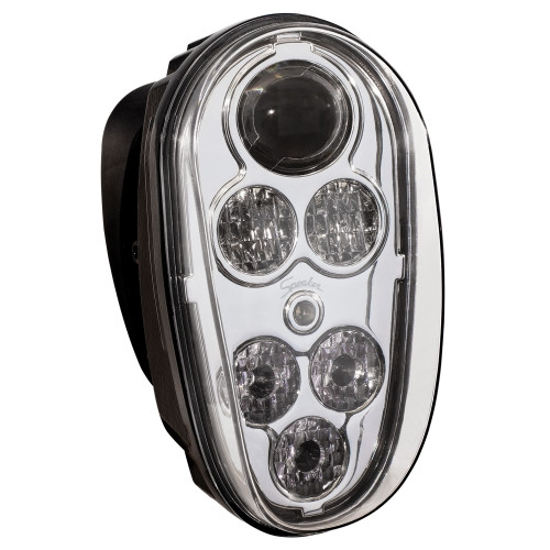 0549201 12-48V ECE LED MATERIAL HANDLING HEADLIGHT WITH CHROME INNER BEZEL
