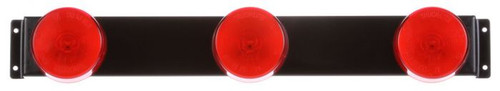 10744R3 10 SERIES, INCANDESCENT, IDENTIFICATION BAR, ROUND, RED, 3 LIGHTS, 6" CENTERS, BLACK, 12V, KIT, BULK