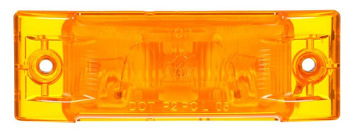 Truck-Lite 21001Y3 - Super 21 Incandescent Yellow Rectangular 1-Bulb Marker Clearance Light, PC, 2-Screw, Super 21 Plug, Stripped End, 12V, Kit, Bulk