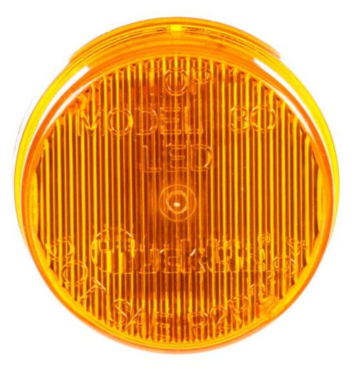 30250Y3 30 SERIES, LED, YELLOW ROUND, 2 DIODE, MARKER CLEARANCE LIGHT, P3, FIT 'N FORGET M/C, 12V, BULK