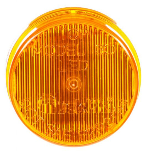Truck-Lite 30250Y3 - 30 Series Led Yellow Round Two Diode Marker Clearance Light P3 12V Bulk
