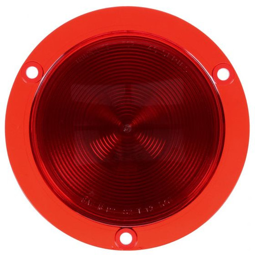 40029R3 40 ECONOMY, INCANDESCENT, RED, ROUND, 1 BULB, STOP/TURN/TAIL, RED FLANGE MOUNT, PL-3, STRIPPED END/RING TERMINAL, 12V, KIT, BULK