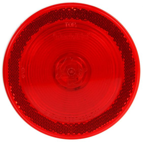 Truck-Lite 40048R3 - Super 40 Incandescent Red Round Stop Turn Tail Light Kit, Black Grommet Mount, Reflectorized, PL-3, Stripped End/Ring Terminal, 12V, Bulk