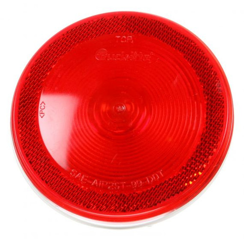 40215R3 40 SERIES, INCANDESCENT, RED, ROUND, 1 BULB, STOP/TURN/TAIL, REFLECTORIZED, PL-3, 12V, BULK