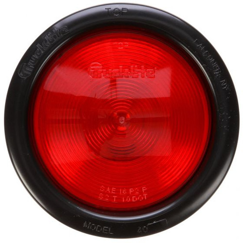 40302R3 40 SERIES, INCANDESCENT, RED, ROUND, 1 BULB, STOP/TURN/TAIL, BLACK GROMMET MOUNT, HARDWIRED, STRIPPED END/RING TERMINAL, 12V, KIT, BULK