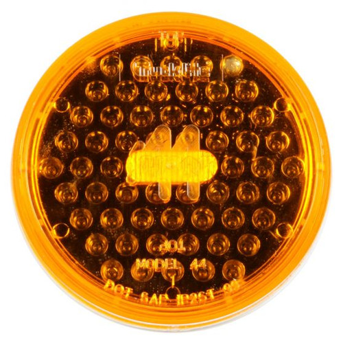 44203Y3 SUPER 44, LED, YELLOW ROUND, 60 DIODE, FRONT/PARK/TURN, 12V, FIT 'N FORGET S.S., BULK