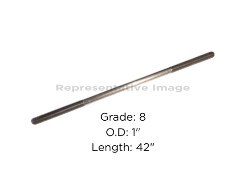 T8-1X42 GR8 THREADED U-BOLT ROD - 1" X 42"