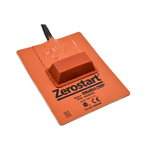 Zerostart 3400033 - Silicone Pad, Adhesive - 250W, 120V, 2.1A - 3" (7.6 cm) x 4-1/4" (11 cm) CSA/CE