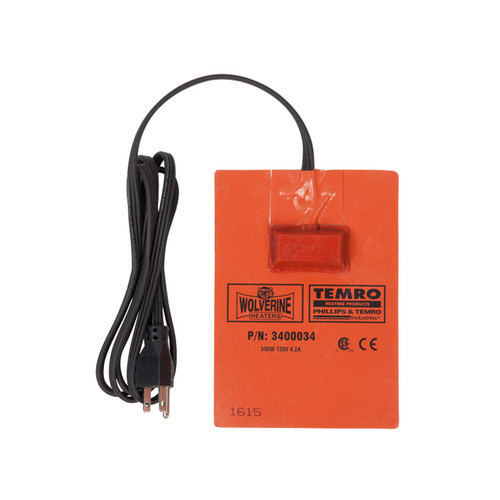 Zerostart 3400034 - Silicone Pad, Adhesive - 500W, 120V, 4.2A - 5" (12.7 cm) x 7" (17.8 cm) CSA/CE