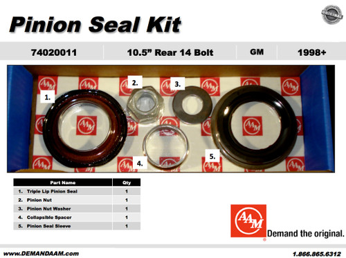 American Axle 74020011 - GM 10.5 inch 14 Bolt Rear Differential Pinion Seal Kit