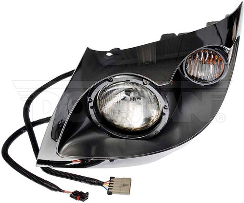 Dayton 888-5102 - Headlight Assembly, International 2001-2019, Amber and Clear Incandescent Bulbs Included