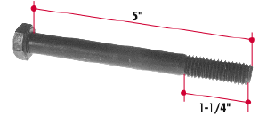 Flagg B1305-55 - 1/2-13 x 5 Grade 8 Hex Head Cap Screw