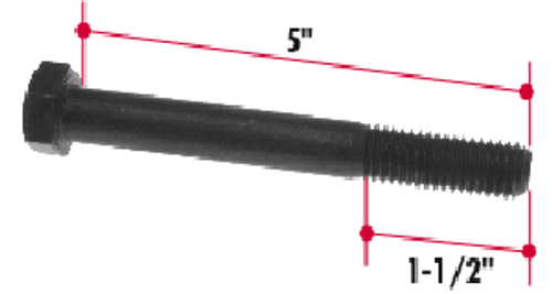 Flagg B1324-43 - 5/8-11 x 5" Grade 8 Hex Head Spring Pin Bolt for Ford