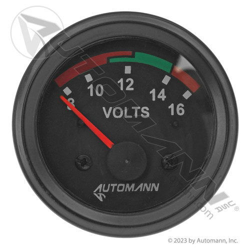 178.1017 VOLT METER 12V BLACK BEZEL 2-1/16"