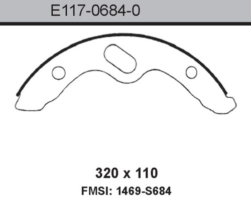 Bendix E11706840 - HINO Truck Front Brake Shoe Kit for HINO