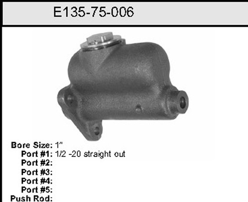 Bendix E13575006 - Premium BENDIX Master Cylinder for Superior Braking Performance