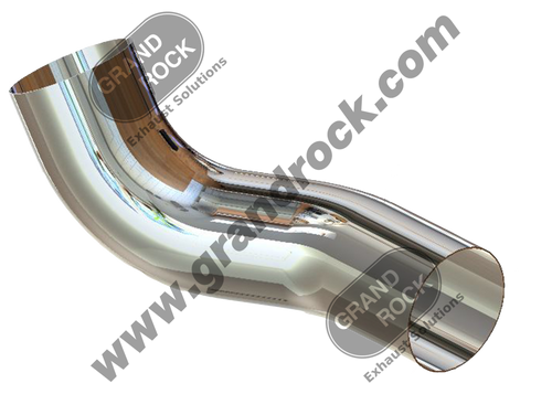 PB13906RC 5"2-BEND PETERBILT EXHAUST PIPE CHROME