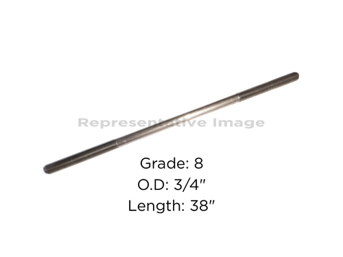 T8-3/4X38 GR8 THREADED U-BOLT ROD - 3/4" X 38"