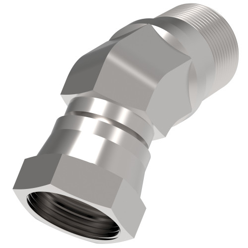 Aeroquip 2049-4-8S - Adapter Elbow 45 degree Female NPSM x Male NPTF Carbon Steel Dura-Kote