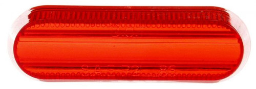 Truck-Lite 8937 - Signal-Stat Oval Red Acrylic Replacement Lens for Motorcycle Lights Snap-Fit