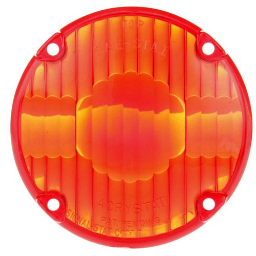 9015 SIGNAL-STAT, ROUND, RED, ACRYLIC, REPLACEMENT LENS FOR 1653, 1654, 4 SCREW