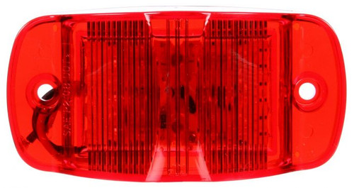 2674 SIGNAL-STAT, LED, RED RECTANGULAR, 8 DIODES, MARKER CLEARANCE LIGHT, P2, RED POLYCARBONATE SURFACE MOUNT, HARDWIRED, STRIPPED END, 12V