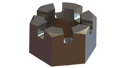 SAF-Holland XB-T-316-A - Nut Heavy Hex Slotted 2"-4-1/2