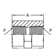 259-2096-8 HEXAGON PIPE COUPLING