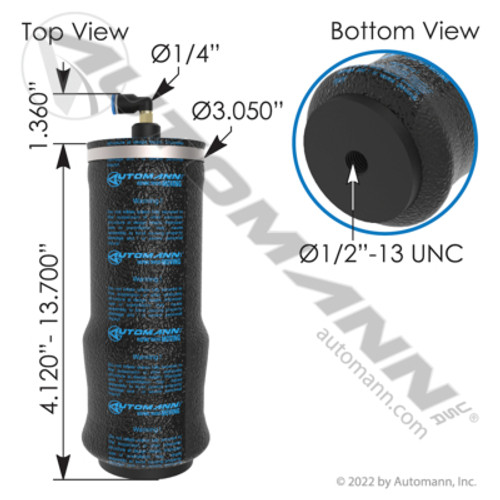 ABSZ70-7197 NAVISTAR AIR SEAT AIR BAG SPRING - Sadler Power