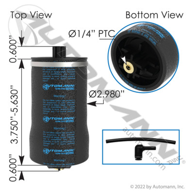 ABSZ70-K001 PETERBILT LINK CAB AIR BAG SPRING - Sadler Power Train Inc
