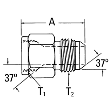 2215-10-12S ADAPTER SAE 37