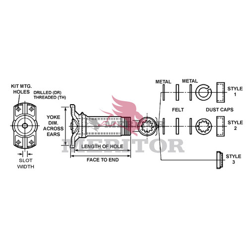 58WBLS28 42A DRIVELINE - SLIP YOKE