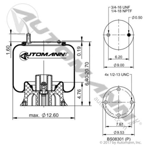 AB1DK23K-P769 WATSON AND CHALIN ROLLING LOBE AIR BAG SPRING