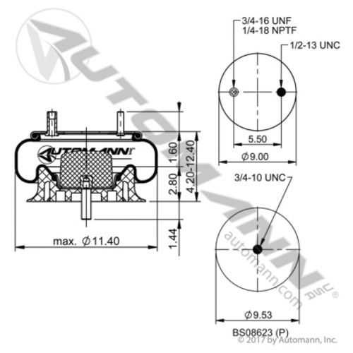 AB1DK20H-P132 ROLLING LOBE AIR SPRING