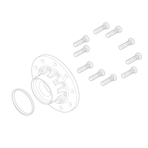 SAF-Holland 2073190000140 - Hub Assembly Short Stud Gen I C88