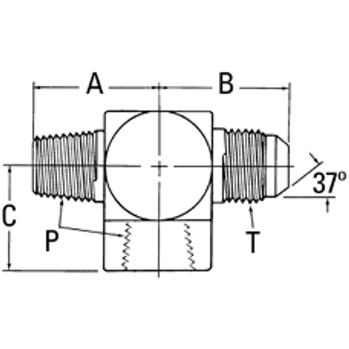 203103-12-12S ADAPTER SAE 37