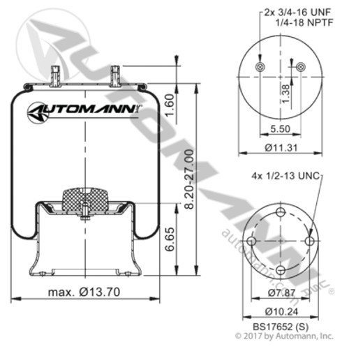 AB1DK28F-S1199 HENDRICKSON OEM AIR SPRING