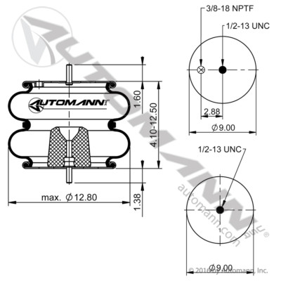 ABSP2B22R-7183 NEWAY FRUEHAUF AIR BAGSPRING