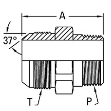 259-2021-20-20 ADAPTER SAE 37 TO NPT
